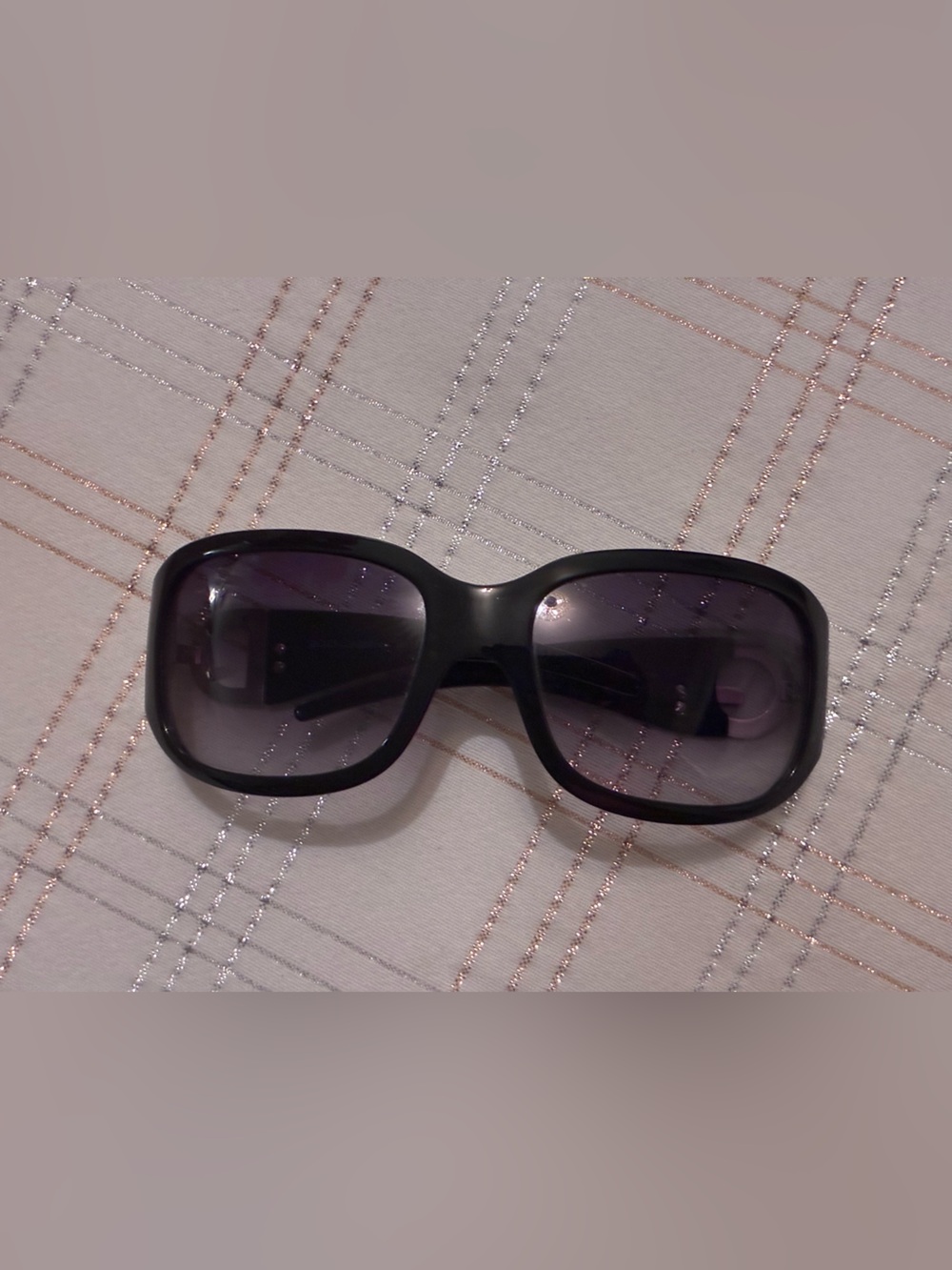 Dolce & Gabbana Black Sunglasses with Crystal DG Logo - Picture 3 of 8